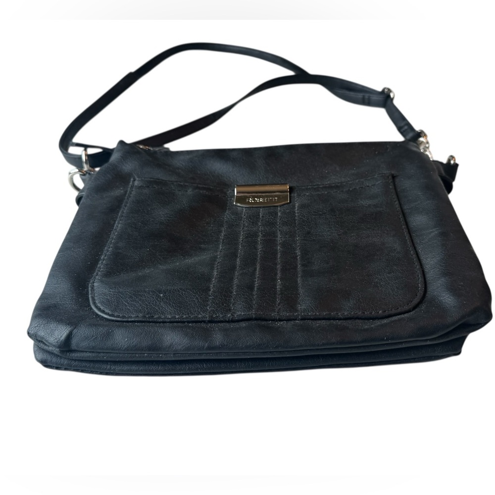 Rossetti Modern Chain Black Chrome Women’s Shoulder Bag Purse - Picture 2 of 12